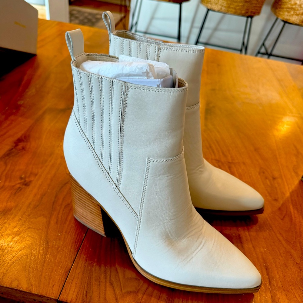 Marc Fisher Ivory Booties BRAND NEW NEVER WORN size 10
